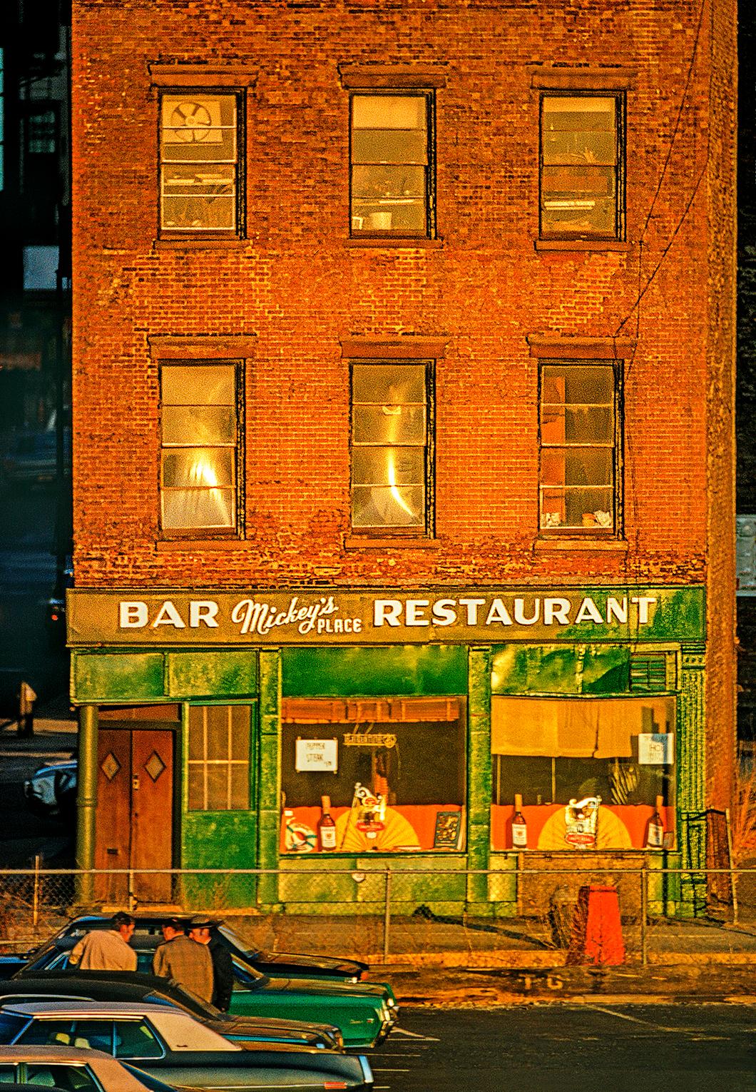 Landscape Photograph Mitchell Funk - Mickey's Bar.  Chelsea, Tribeca,  Old New York