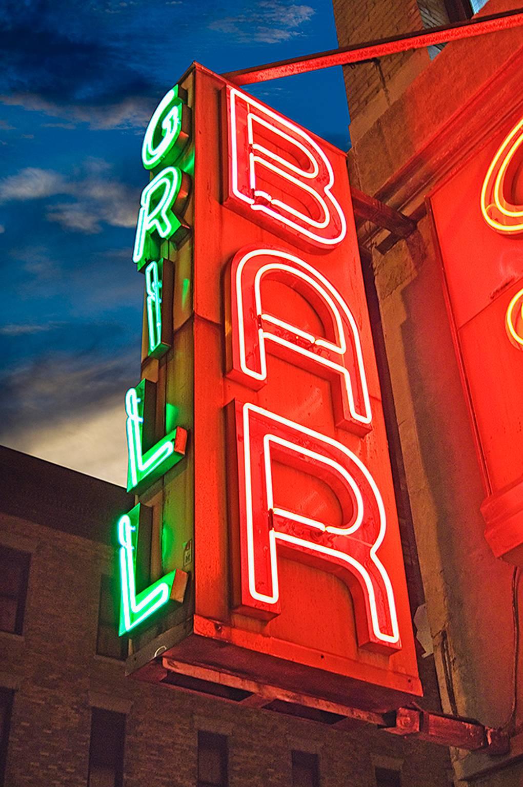 Neon Bar and Grill Sign Tenderloin at Night Street Photographer Mitchell Funk 