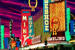 Neon Old Fremont Street, Las Vegas  - Dramatic Sky