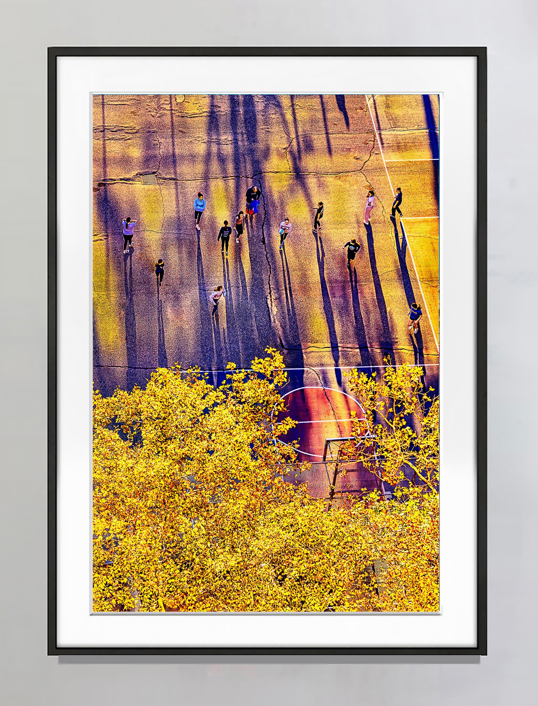 New York City Early Morning Light, Yellows and Gold   ( Color Photography ) - Brown Landscape Photograph by Mitchell Funk