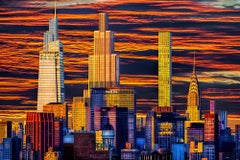 New York City Skyline Supertalls  in the Most Eye Dazzling Dramatic Sunset