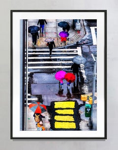 New York City Street Art: Literally - Hot Pink Umbrella -  Like Rothko