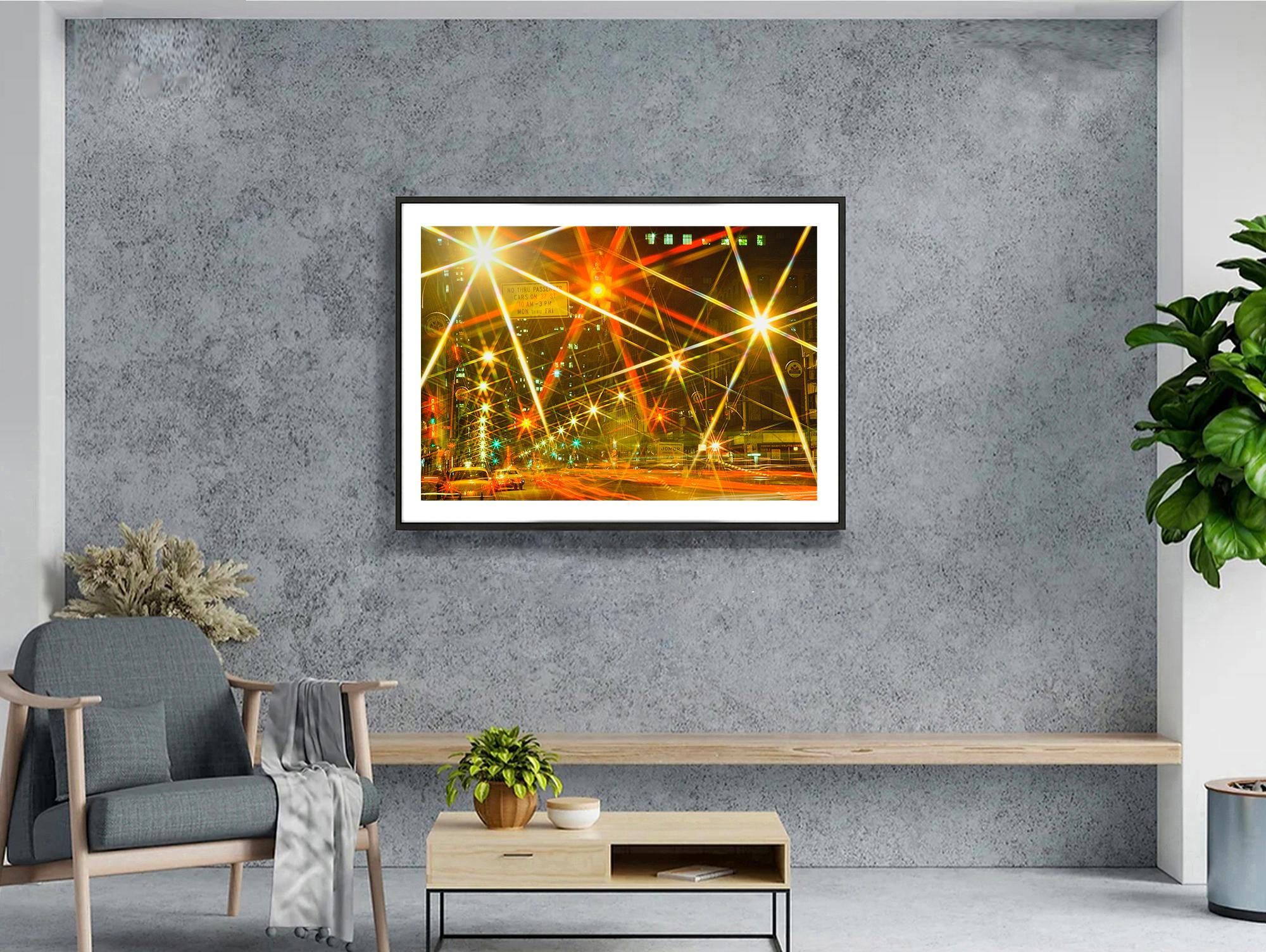 New York City Street Starbursts over Mid-Town Manhattan -Abstract Photography For Sale 4