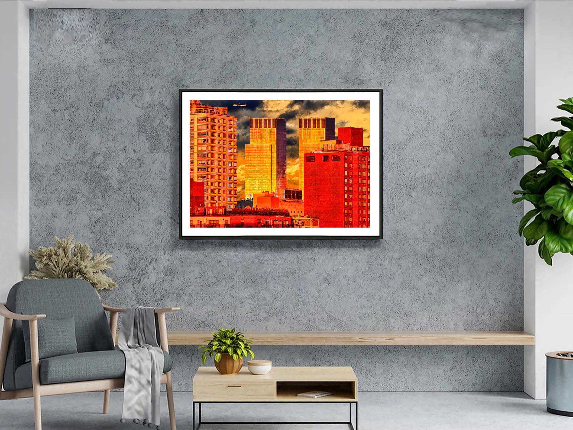 Der bahnbrechende Farbfotograf Mitchell Funk setzt einmal mehr den Maßstab für Originalität und Einfallsreichtum. Sein Einsatz von Überlicht und Komposition erzeugt ein Bild des Time Warner Center in New York City, das die Netzhaut betäubt. Die