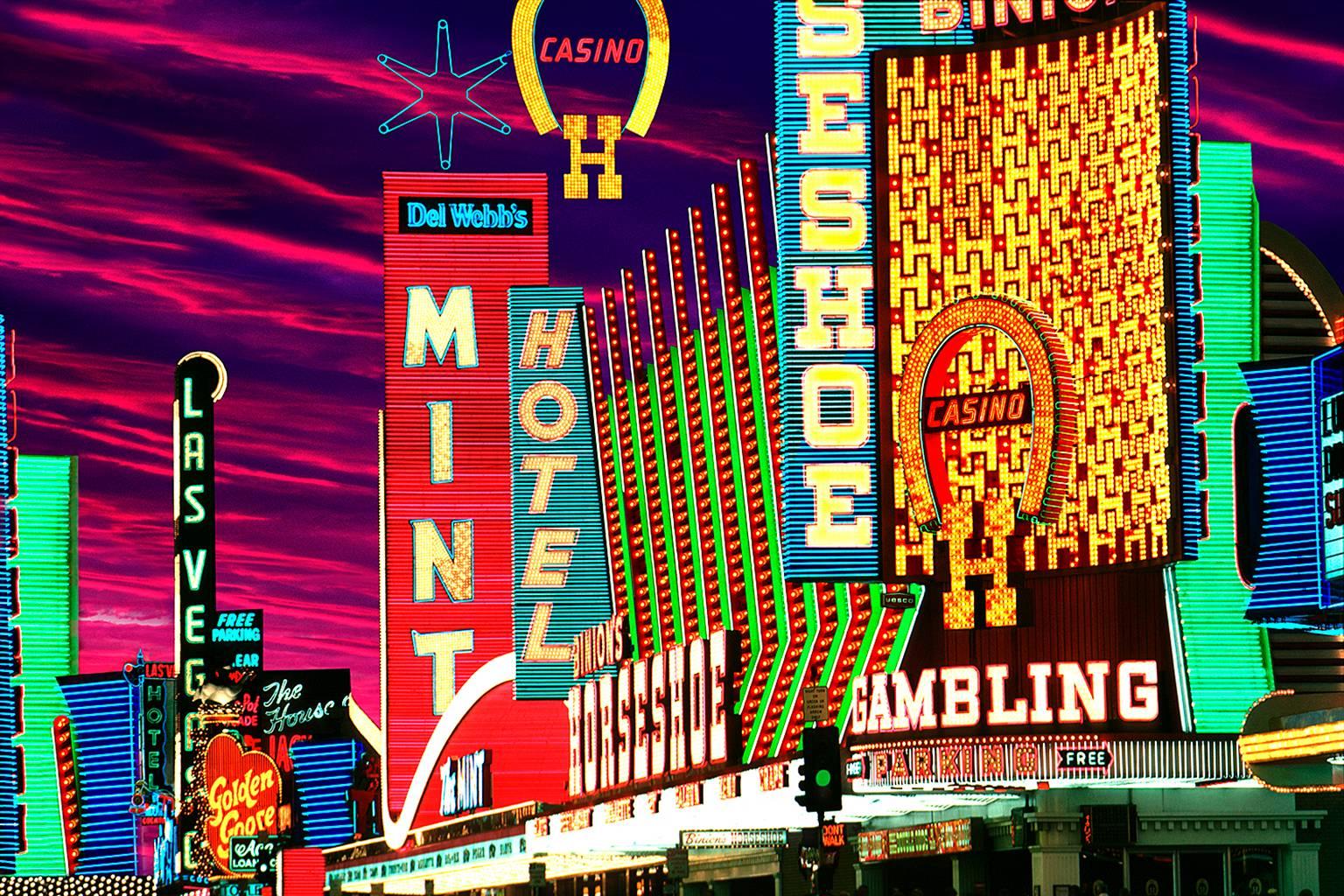 Old Las Vegas, Fremont Street Neon Signs, Abstract Photography