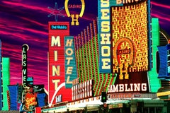 Vintage Old Las Vegas, Fremont Street Neon Signs, Abstract Photography