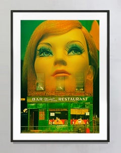 Two Facades  - Old New York Bar with Surreal  Mid-Century Mannequin Face