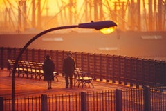 Vintage Old New York Brooklyn Heights Promenade by Mitchell Funk