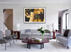 Public Statues.   Young Boy and Old Man in New York City Park