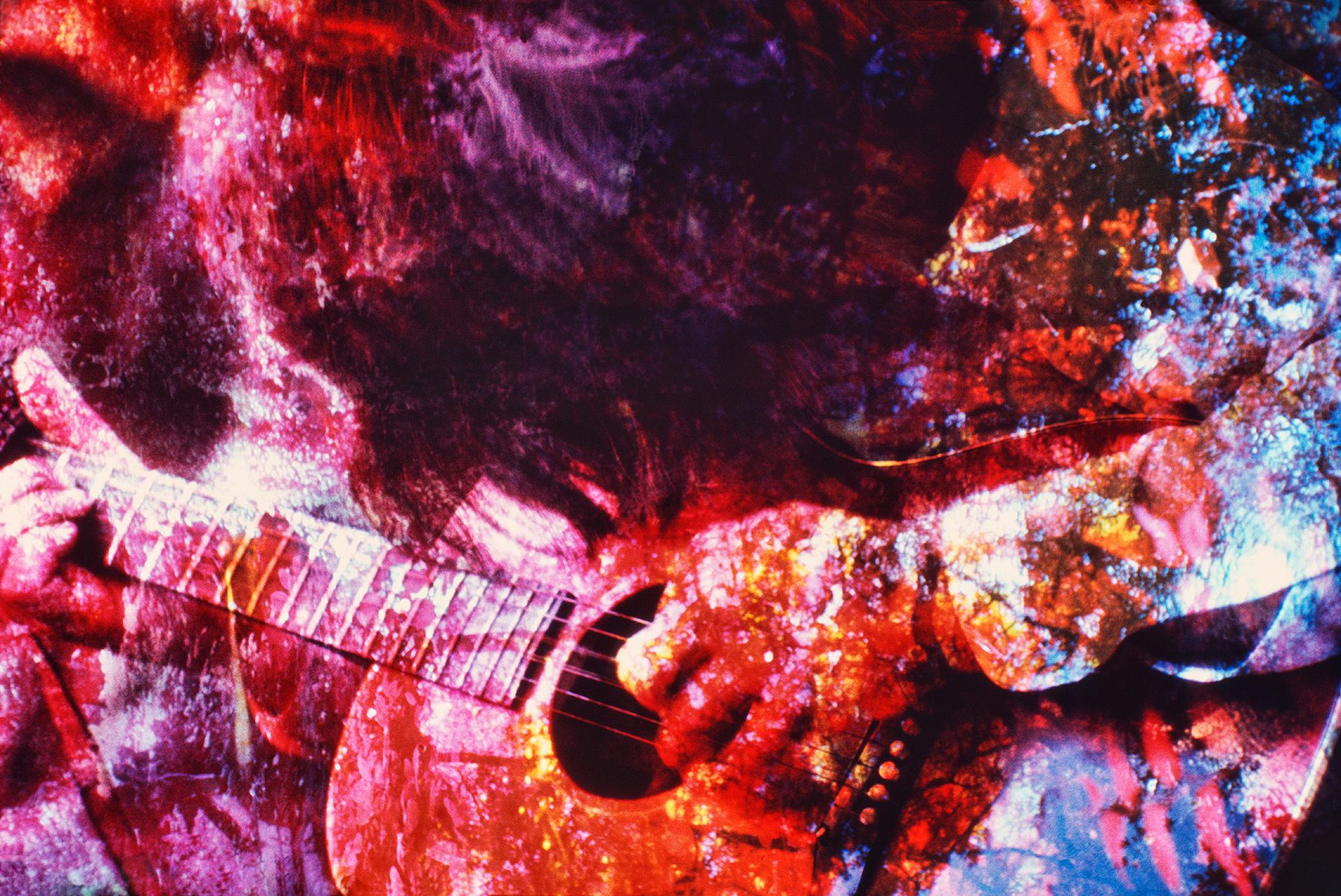 Guitarrista hippie psicodélico  Groovy Washington Square Park
