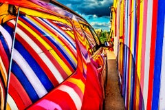 Rainbow of Color Refection in Car Window - (Abstract Photography)