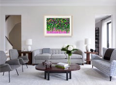 Pétalos de flores de tulipanes rojos y morados