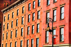Red Brick Building Facade Street Scene in New York City by Mitchell Funk