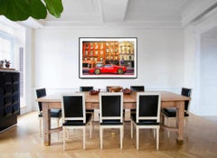 Ferrari rossa su una strada di New York, fotografia a colori di alta qualità, firmata, 4/15