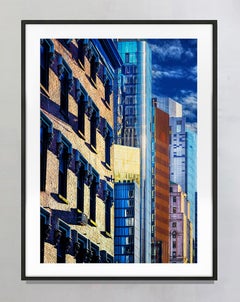 Row of Buildings in Lower Manhattan, Color Photography, Signed, 4/15
