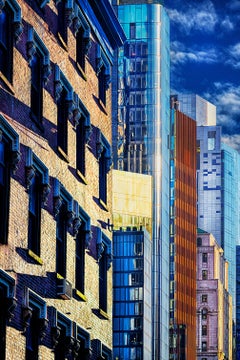 The Row of Buildings in Lower Manhattan, fotografia a colori, firmata, 4/15
