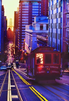 Portrait of a San Francisco Cable Car Soaked in Bronze Light 