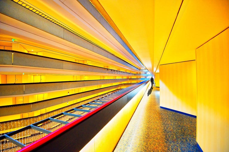 Mitchell Funk Color Photograph - San Francisco Geometric Yellow Interior