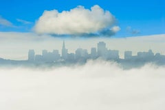 San Francisco Skyline Blue Sky and One Big Cloud,  Landscape Photography