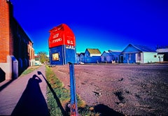 Saturated Blue Sky Small Town, Early Color Photography 