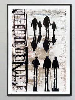Silhouette Of People Walking On New York City Street