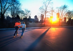 Skaters in Central Park at Sunset
