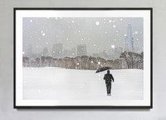 Snow Blizzard In Central Park Sheep Meadow. NYC Fine Art Photo Print