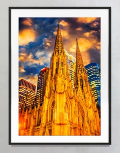 St Patrick's Cathedral in a Golden Celestial Glow in New York City