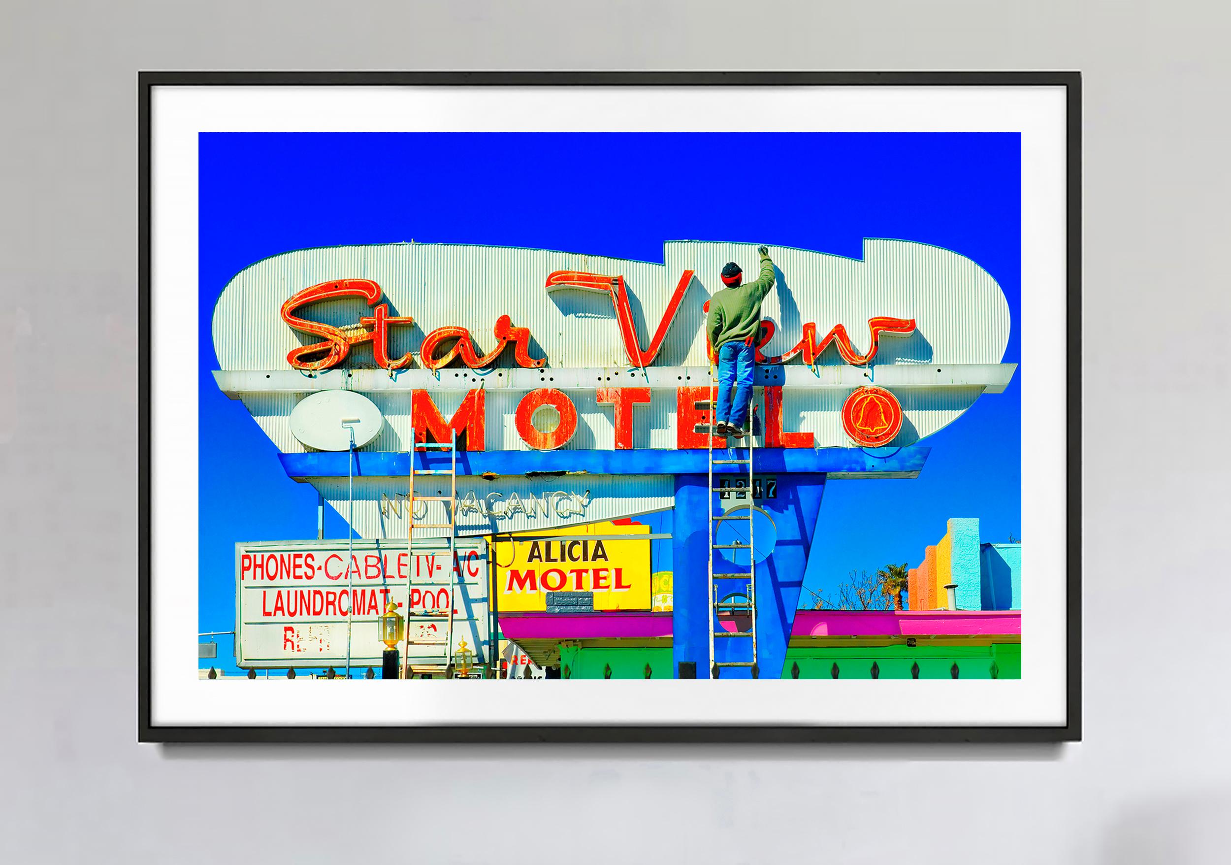 Star View Motel Fremont Street Las Vegas - Photograph by Mitchell Funk