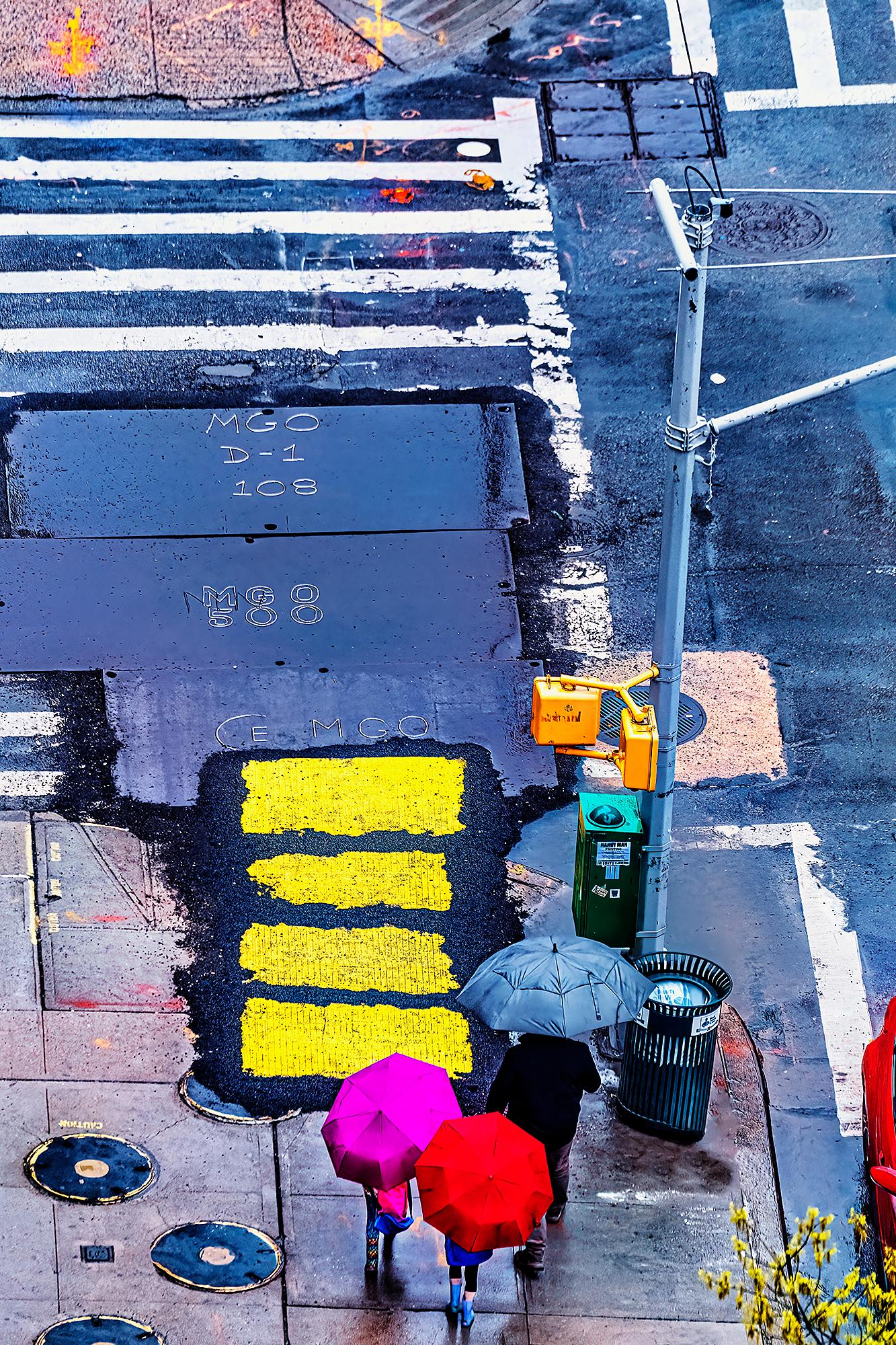 Mitchell Funk Landscape Photograph - Street Repair becomes Street Art