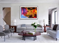 Streets of San Francisco at Night von der Innenseite eines Taxiwagens