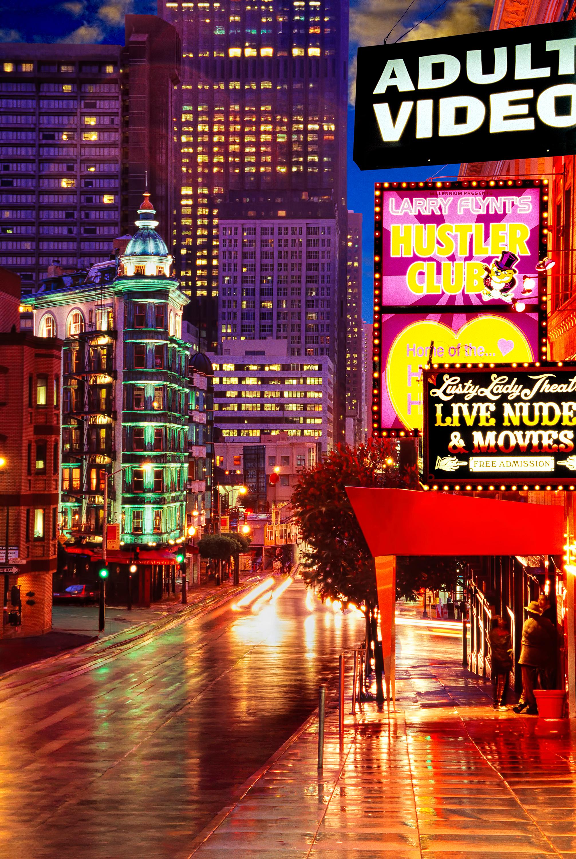 Strip Clubs On Broadway In North Beach, San Francisco, Fine Art Color Print