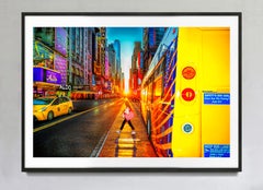 Sonnenuntergang auf 42nd Street NYC Kunstdruck, signierte Farbfotografie