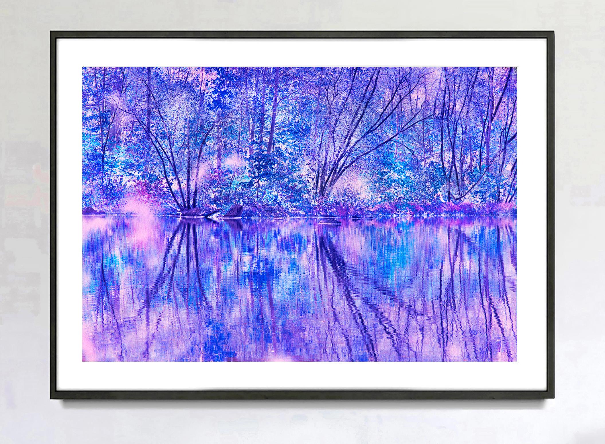 Surreal Impressionist Landscape in Lavender - Photograph by Mitchell Funk