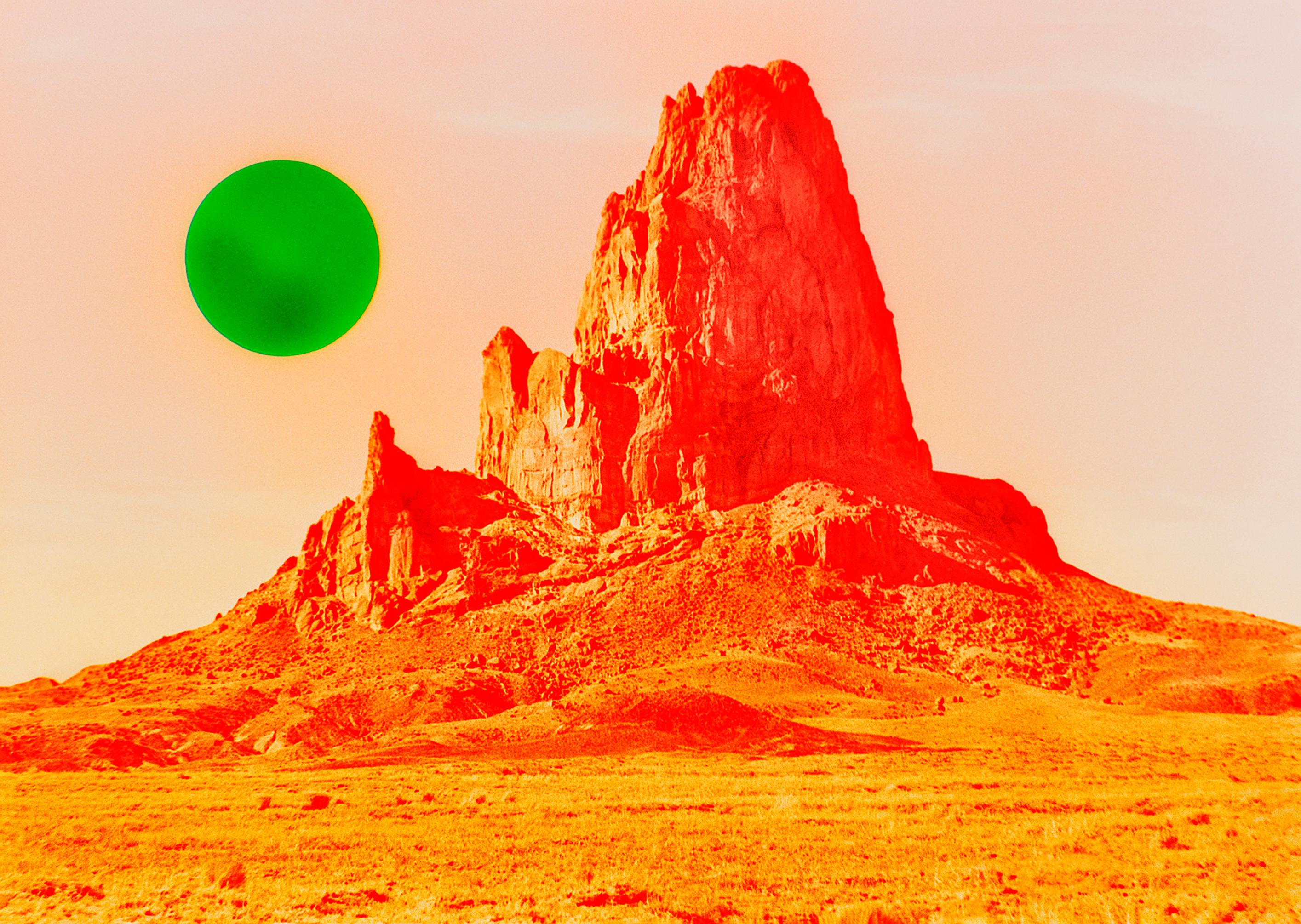 Surreal Mountain in Sci Fi Landscape Fine Art Print