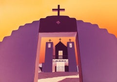 Mission de Taos au Nouveau-Mexique- San Francisco de Asis, couleur négatif mystique