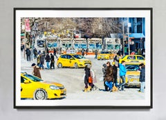 Taxis und Schneepflüge auf der 5th Avenue in NYC, Kunstdruck auf Hahnemühle-Baryta-Papier