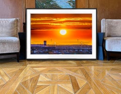 The Bridges of New York City at Sunset Vibrant Orange