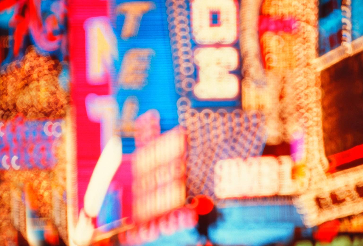Mitchell Funk Color Photograph - The Fremont Sign, Las Vegas, 1974, Abstract Photography