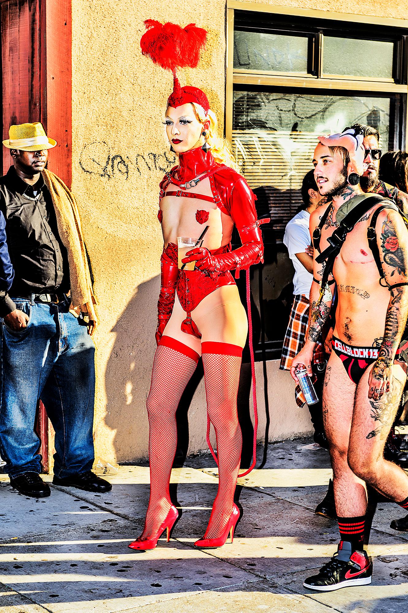 "The Queen", Gay San Francisco , Folsom Street Fair. BDSM Leather LGBTQ FETISH