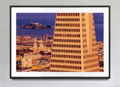 Farbdruck „Transamerica Pyramid und Alcatraz Island, San Francisco“, signiert 4/15