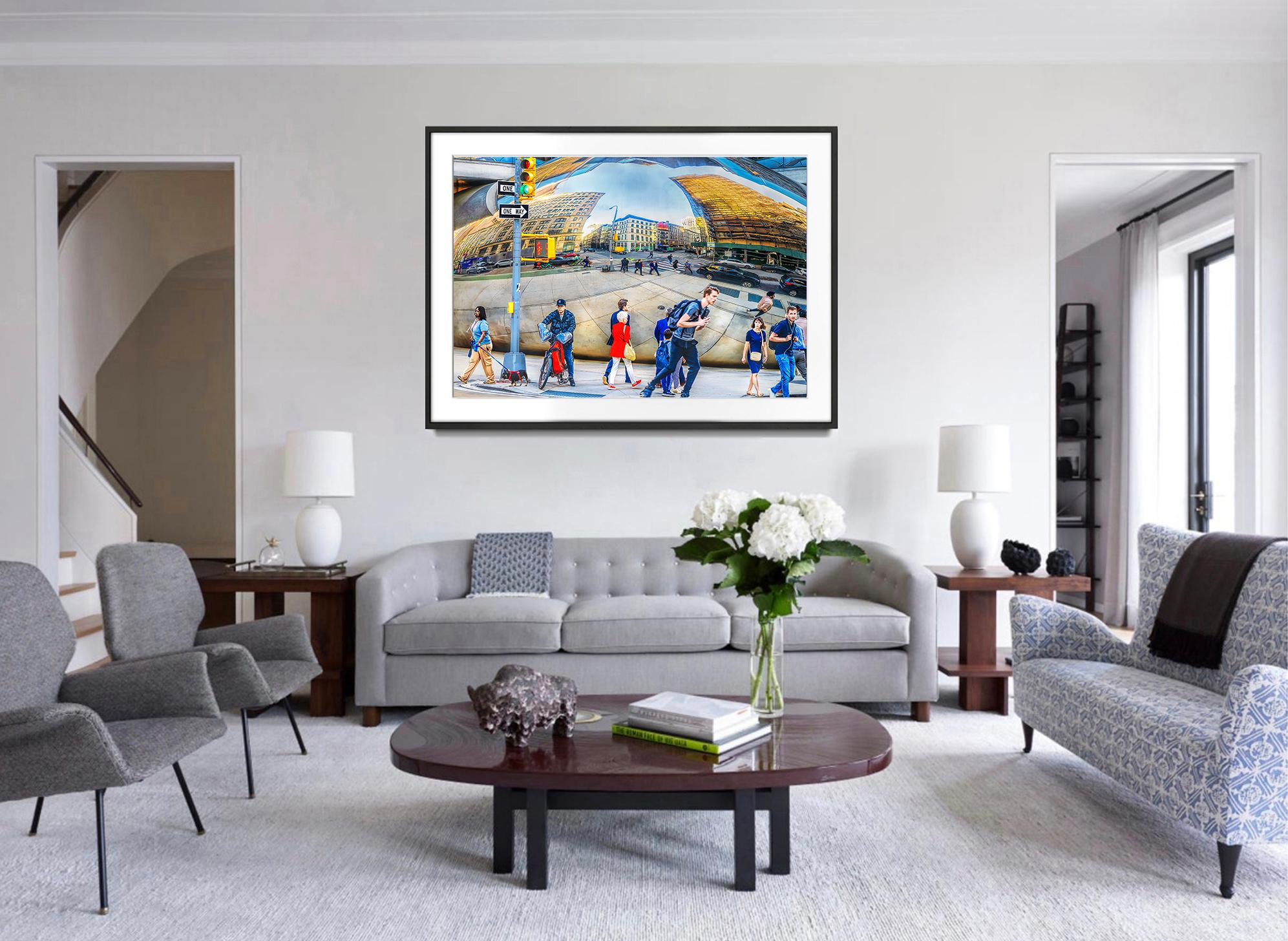 Photographie de rue Tribeca avec reflets de la ville de New York en vente 4