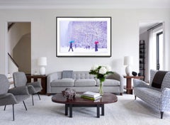 Two Umbrellas in New York Snowstorm