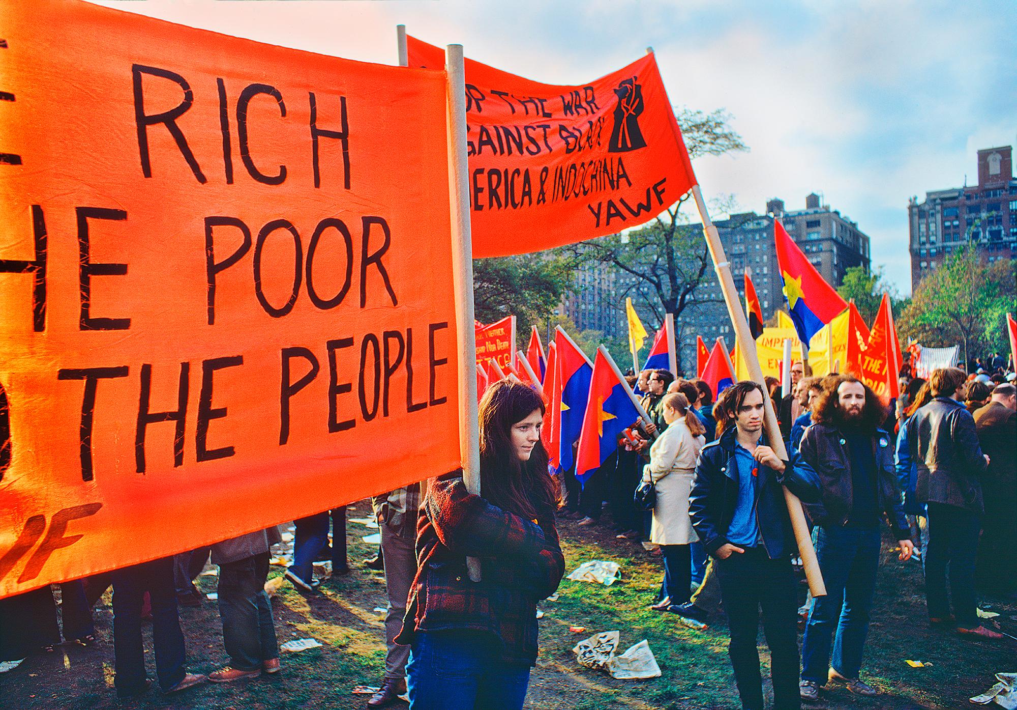 Mitchell Funk Landscape Photograph - Vietnam War Protests Central Park - Nuclear War, Civil Rights,  Agent Orange