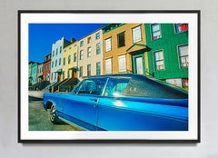 Oldtimer und alte Häuser in Brooklyn, Farbfotografie, signierte Auflage 4/15
