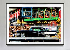 Vintage Car On Truck On 42nd Street, NYC, Fine Art Print Hahnemuhle Paper Baryta