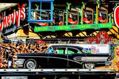Vintage Car On Truck On 42nd Street, NYC, Fine Art Print Hahnemuhle Paper Baryta