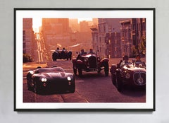 Vintage Cars On Nob Hill At Sunrise. San Francisco
