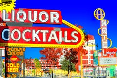 Vintage Liquor Store Sign In Downtown Las Vegas, Fine Art Print Hahnemuhle Paper