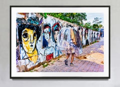 Wand der Graffiti-Gesichter, Farbfotografie, signiert, Auflage 4/15